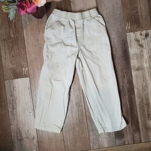Little Legends Khaki Cream Cotton Pull-On Casual Pants Toddler Boy Size 4T